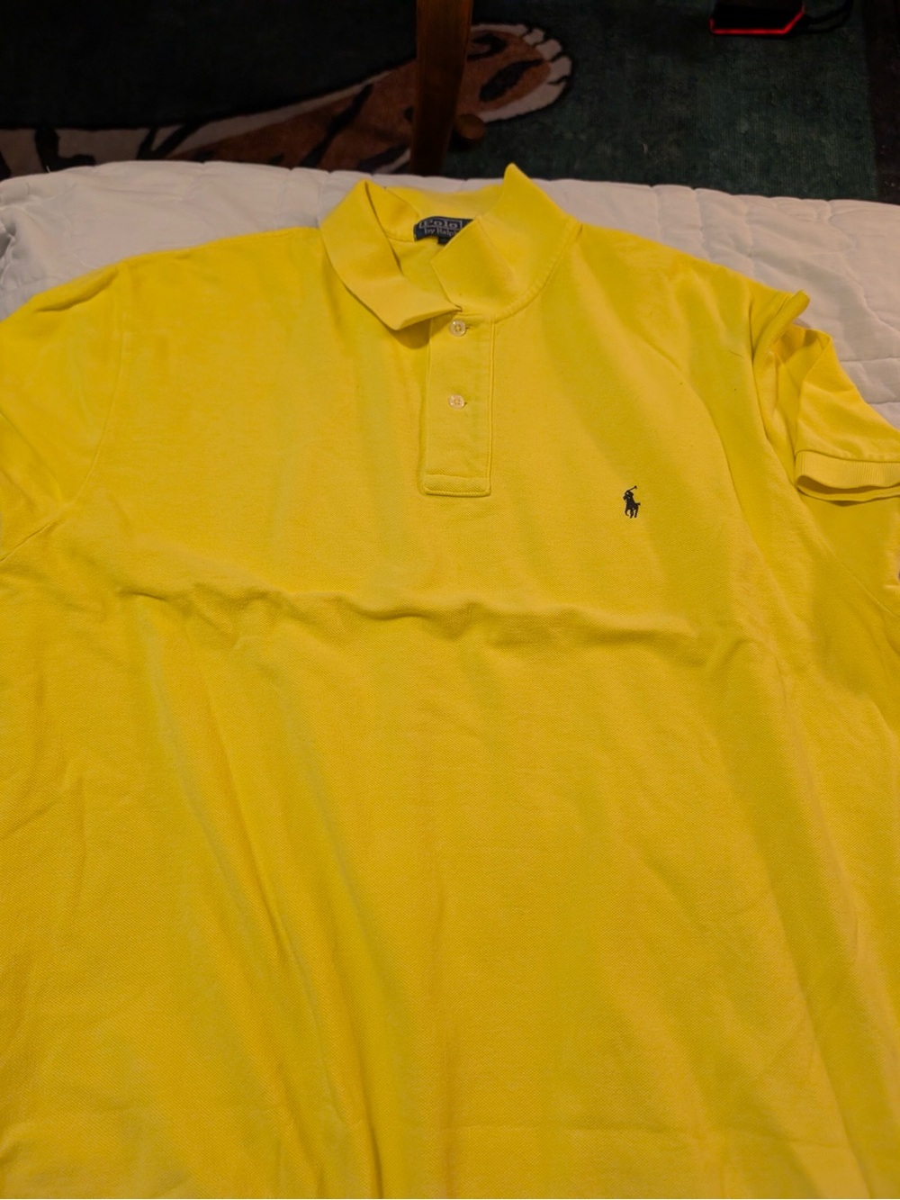 Ralph Lauren Bright Yellow Polo with Navy Pony